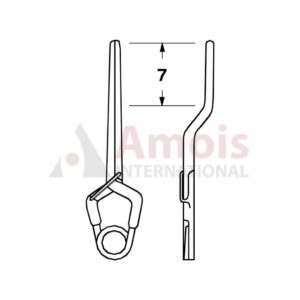YASARGIL Aneurysm Clips, Standard, Permanent, 7mm Bayonet, Closing Force 200 gms, Opening 7.9mm
