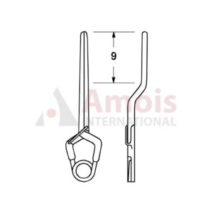 YASARGIL Aneurysm Clips, Standard, Permanent, 9mm Bayonet, Closing Force 200 gms, Opening 8.7mm