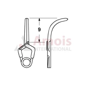 YASARGIL Aneurysm Clips, Standard, Permanent, 9mm Curved, Closing Force 180 gms, Opening 6.1mm