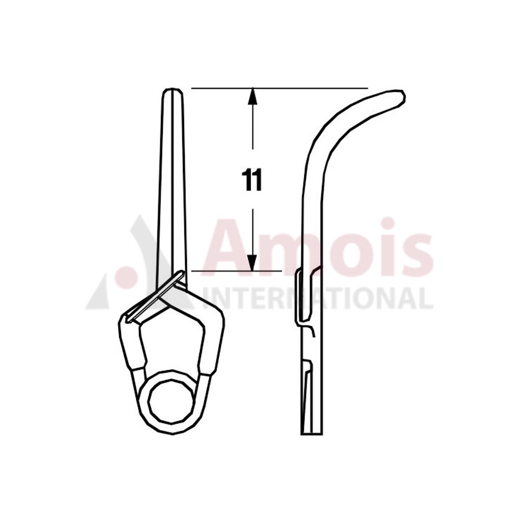 YASARGIL Aneurysm Clips, Standard, Permanent, 11mm Curved, Closing Force 180 gms, Opening 6.5mm