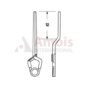 YASARGIL Aneurysm Clips, Standard, Temporary, 12mm Bayonet, Closing Force 90 gms, Opening 10.2mm