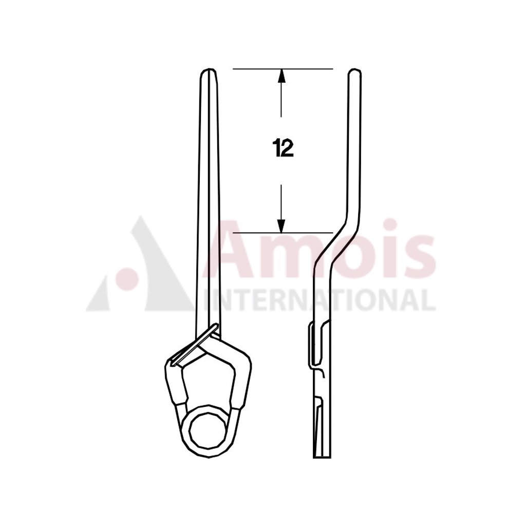 YASARGIL Aneurysm Clips, Standard, Temporary, 12mm Bayonet, Closing Force 90 gms, Opening 10.2mm