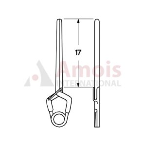 YASARGIL Aneurysm Clips, Standard, Temporary, 17mm Straight, Closing Force 90 gms, Opening 10.6mm