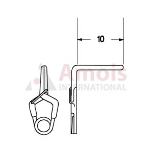 YASARGIL Aneurysm Clips, Standard, Temporary, 10mm Angled 90 Degree, Closing Force 130 gms, Opening 5.6mm