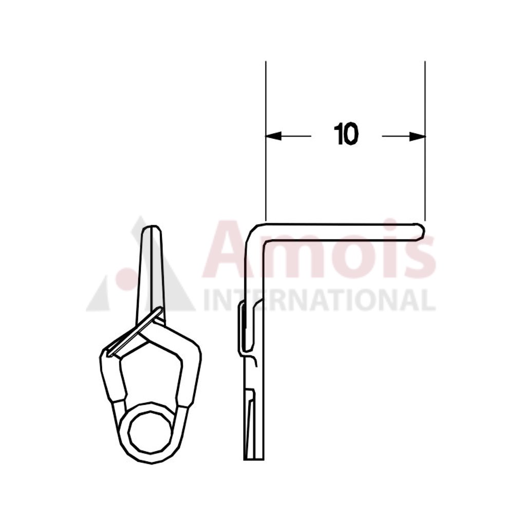 YASARGIL Aneurysm Clips, Standard, Temporary, 10mm Angled 90 Degree, Closing Force 130 gms, Opening 5.6mm
