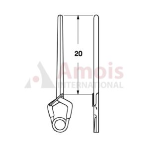 YASARGIL Aneurysm Clips, Standard, Temporary, 20mm Straight, Closing Force 110 gms, Opening 11.4mm