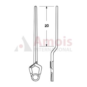 YASARGIL Aneurysm Clips, Standard, Temporary, 20mm Bayonet, Closing Force 90 gms, Opening 13.0mm