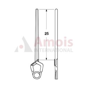 YASARGIL Aneurysm Clips, Standard, Temporary, 25mm Straight, Closing Force 110 gms, Opening 13.3mm