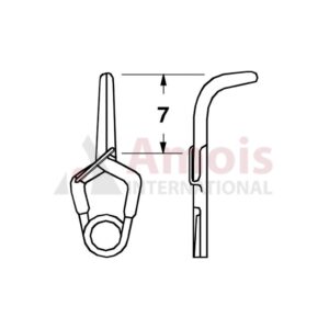 YASARGIL Aneurysm Clips, Standard, Temporary, 7mm Curved, Closing Force 110 gms, Opening 5.5mm