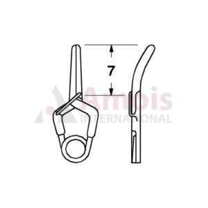 YASARGIL Aneurysm Clips, Standard, Temporary, 7mm Slightly Curved, Closing Force 110 gms, Opening 6.0mm