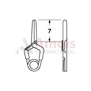 YASARGIL Aneurysm Clips, Standard, Temporary, 7mm Straight, Closing Force 110 gms, Opening 6.2mm