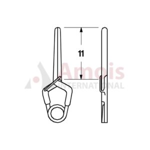 YASARGIL Aneurysm Clips, Standard, Temporary, 11mm Straight, Closing Force 90 gms, Opening 7.8mm