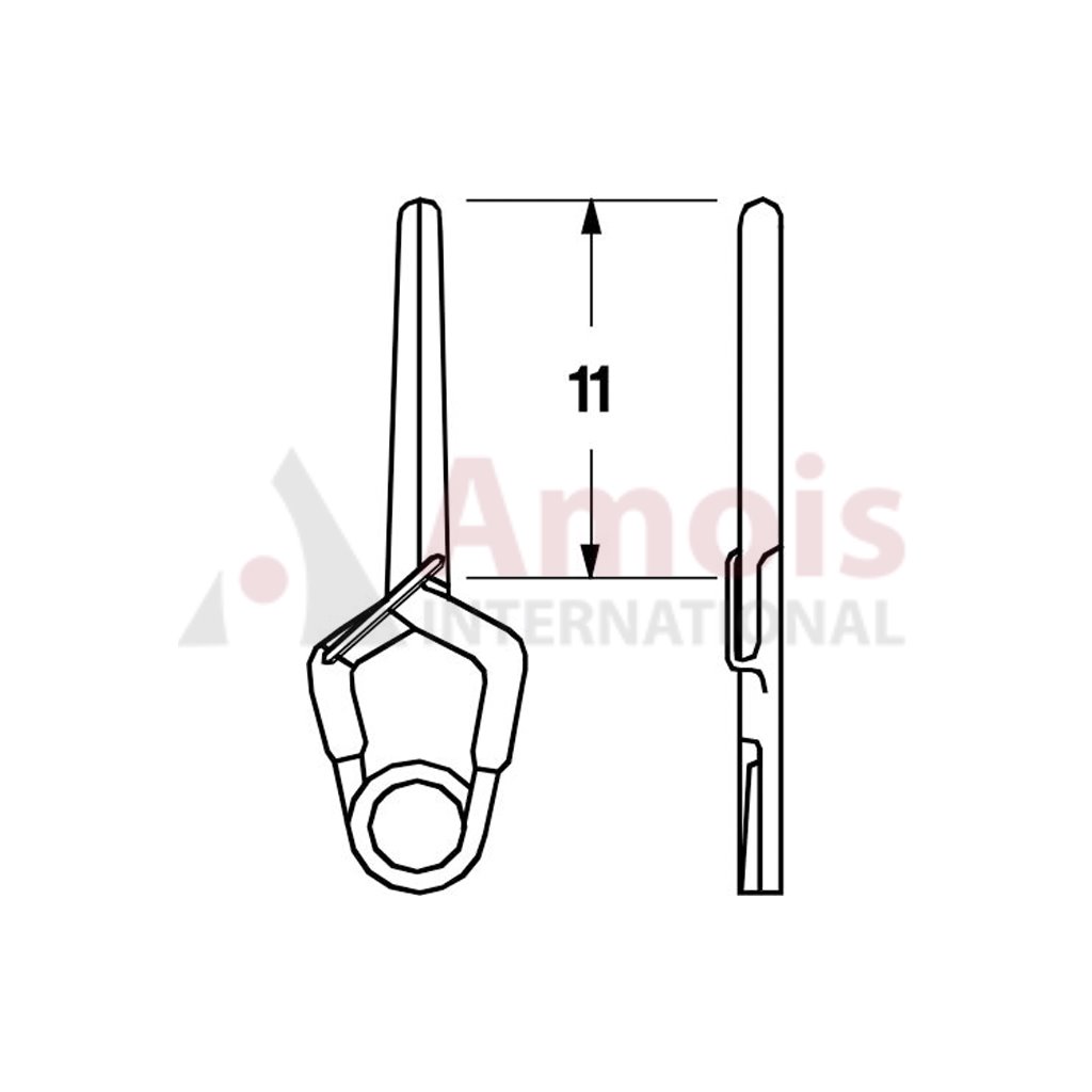 YASARGIL Aneurysm Clips, Standard, Temporary, 11mm Straight, Closing Force 90 gms, Opening 7.8mm