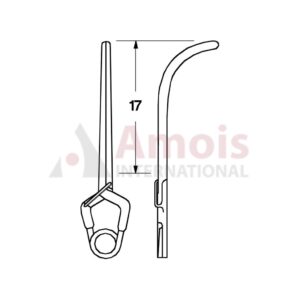 YASARGIL Aneurysm Clips, Standard, Temporary, 17mm Curved, Closing Force 110 gms, Opening 9.9mm