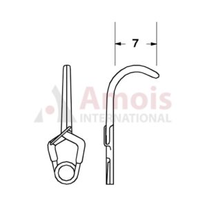 YASARGIL Aneurysm Clips, Standard, Temporary, 7mm Strong Curved, Closing Force 110 gms, Opening 5.4mm