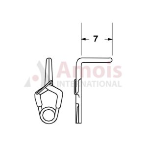 YASARGIL Aneurysm Clips, Standard, Temporary, 7mm Angled 90 Degree, Closing Force 130 gms, Opening 5.6mm