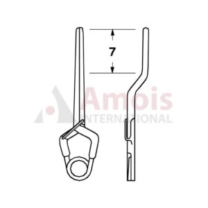 YASARGIL Aneurysm Clips, Standard, Temporary, 7mm Bayonet, Closing Force 90 gms, Opening 7.9mm
