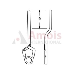 YASARGIL Aneurysm Clips, Standard, Temporary, 9mm Bayonet, Closing Force 90 gms, Opening 8.7mm