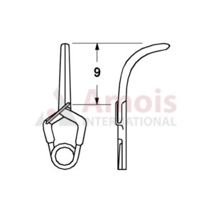 YASARGIL Aneurysm Clips, Standard, Temporary, 9mm Curved, Closing Force 110 gms, Opening 6.1mm