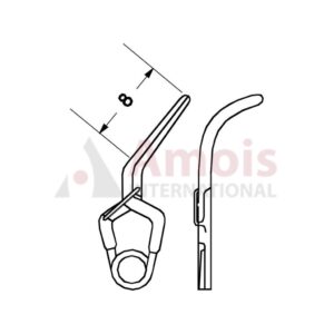 YASARGIL Aneurysm Clips, Standard, Temporary, 11mm Curved, Side Angled 45 Degree Closing Force 90 gms, Opening 5.5mm