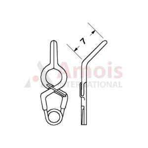 YASARGIL Aneurysm Clips, Standard, Temporary, Fenestrated 3.5mm, 7mm Angled 45 Degree, Closing Force 110 gms, Opening 6.5mm