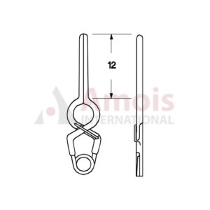 YASARGIL Aneurysm Clips, Standard, Temporary, Fenestrated 3.5mm, 12mm Straight, Closing Force 90 gms, Opening 9.6mm