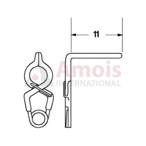 YASARGIL Aneurysm Clips, Standard, Temporary, Fenestrated 3.5mm, 11mm Angled 90 Degree, Closing Force 110 gms, Opening 4.9mm