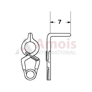 YASARGIL Aneurysm Clips, Standard, Temporary, Fenestrated 3.5mm, 7mm Angled 90 Degree, Closing Force 110 gms, Opening 4.9mm