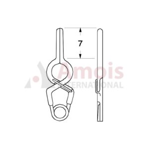 YASARGIL Aneurysm Clips, Standard, Temporary, Fenestrated 3.5mm, 7mm Straight, Closing Force 110 gms, Opening 7.4mm