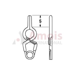 YASARGIL Aneurysm Clips, Standard, Temporary, Fenestrated 3.5mm, 5mm Straight, Closing Force 110 gms, Opening 7.4mm