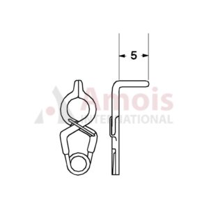 YASARGIL Aneurysm Clips, Standard, Temporary, Fenestrated 3.5mm, 5mm Angled 90 Degree, Closing Force 110 gms, Opening 4.9mm