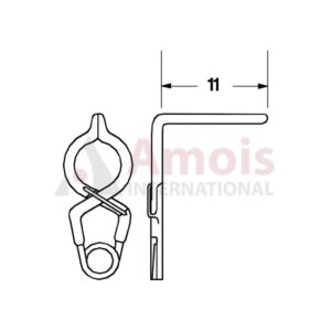 YASARGIL Aneurysm Clips, Standard, Temporary, Fenestrated 5mm, 11mm Angled 90 Degree, Closing Force 90 gms, Opening 5.5mm