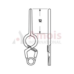YASARGIL Aneurysm Clips, Standard, Temporary, Fenestrated 5mm, 12mm Straight, Closing Force 90 gms, Opening 10.3mm