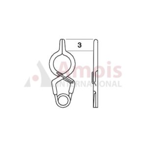YASARGIL Aneurysm Clips, Standard, Temporary, Fenestrated 5mm, 3mm Straight, Closing Force 110 gms, Opening 7.4mm