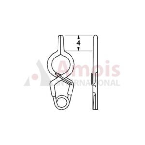 YASARGIL Aneurysm Clips, Standard, Temporary, Fenestrated 5mm, 4mm Straight, Closing Force 110 gms, Opening 7.4mm