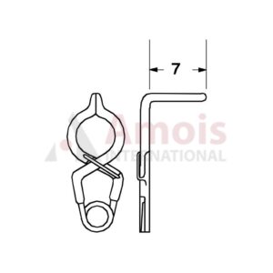 YASARGIL Aneurysm Clips, Standard, Temporary, Fenestrated 5mm, 7mm Angled 90 Degree, Closing Force 110 gms, Opening 5.5mm