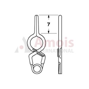 YASARGIL Aneurysm Clips, Standard, Temporary, Fenestrated 5mm, 7mm Straight, Closing Force 110 gms, Opening 7.9mm