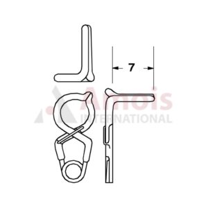 YASARGIL Aneurysm Clips, Standard, Temporary, Fenestrated 5mm, 7mm Bend Angled 90 Degree, Side Right Opening, Closing Force 110 gms, Opening 5.6mm
