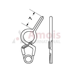 YASARGIL Aneurysm Clips, Standard, Temporary, Fenestrated 5mm, 7mm Straight, Side Right Opening, Closing Force 110 gms, Opening 7,8m