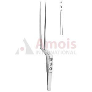 Yasargil Micro Forceps Bayonet Shaped 1x2 Teeth 18cm 1.2mm