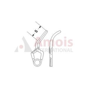 YASARGIL MINI Permanent, 5mm Curved, Side Angled 45 Degree Close Force 110 gms, Opening 4.0mm