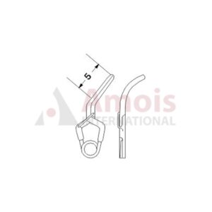 YASARGIL Aneurysm Clips, MINI Temporary, 5mm Curved, Side Angled 45 Degree Close Force 70gms, Opening 4.0mm