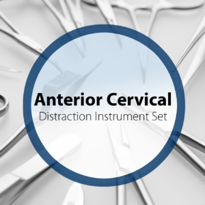 Anterior cervical distraction instrument set for spine surgery, featuring precision stainless steel tools for controlled cervical disc space distraction and spinal procedures.