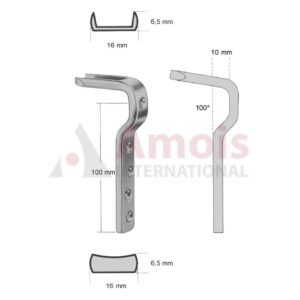 Plate 100 Deg Round Holes / Solid Holes 10mm 60mm