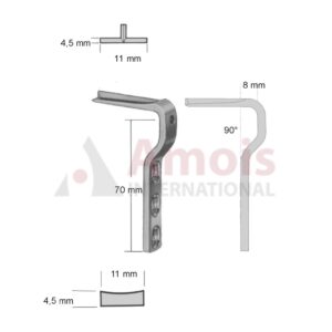 Plate 90 Deg Children Solid Holes