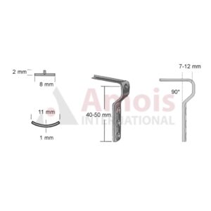 Plate 90 Deg infant Solid Holes