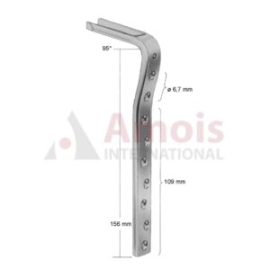Condylar Plate 95 Deg, Round 9 Holes, Length of Plate 156 mm