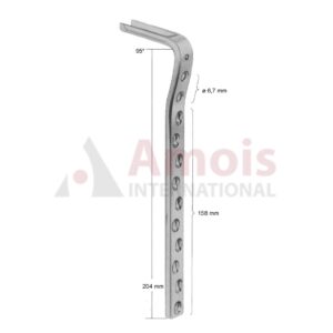 Condylar Plate 95 Deg, Compression, 12 Holes, Length of Plate 204 mm