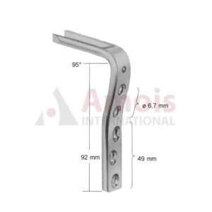 Condylar Plate 95 Deg, Compression, 5 Holes, Length of Plate 92 mm