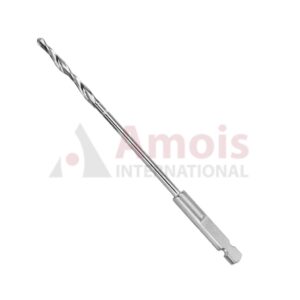 Drill Bit Dia. 1.0mm, Total Length 76.0mm, Twist Length 15.0mm, Useable Length 15.0mm, AO Coupling, P=10 Pieces